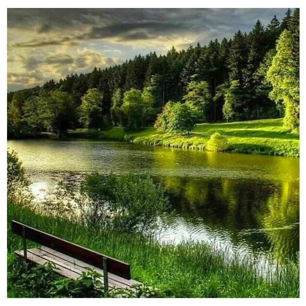 Полноразмерная/круглая 5D алмазная живопись живописная речная мозаика картины