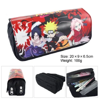 

Stationery School Pencil Case Naruto kawaii Canvas Penbox Magical Pen Bag Cartoon Toys For Students Xmas Gift magique jouets sac