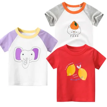 

children Boys girls cartoon short sleeve t-shirts baby kids cotton summer casual clothes tops girls tees for 2-10 years 4216 01