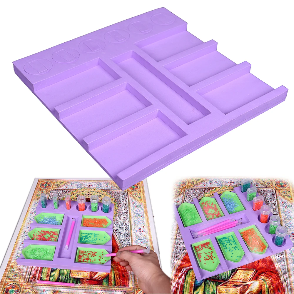 

Diamond Painting Accessories Tray Organizer for Diamonds, Multi-Boat Holder for Tray Storage Containers, Diamond Painting Tools