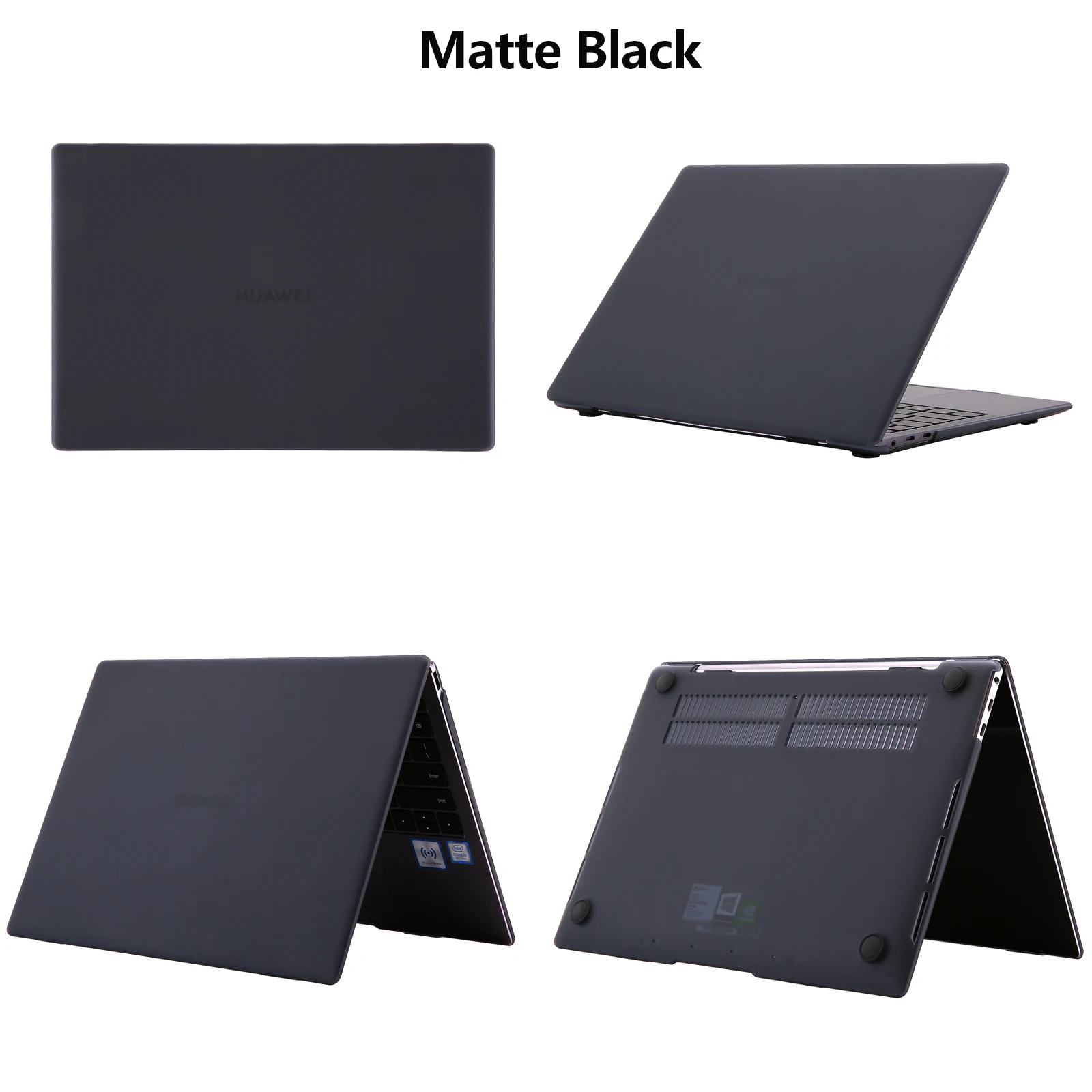 MOSISO Custodia Rigida Solo Compatibile con Huawei MateBook D 15 Pollici Versione 2023 2022 2021 2020 2019, Custodia Protettiva Case in Plastica Rigida, Nero