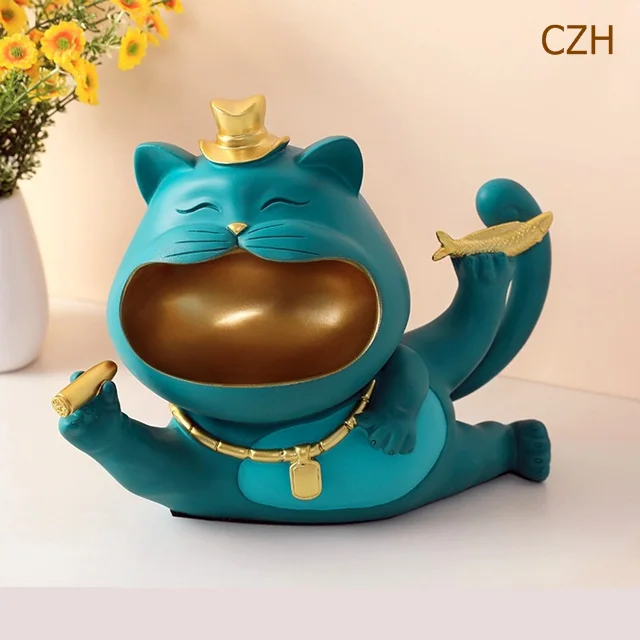 Resin Big Mouth Storage Box Home Decoration Sculpture Decoration Candy Storage Accessories