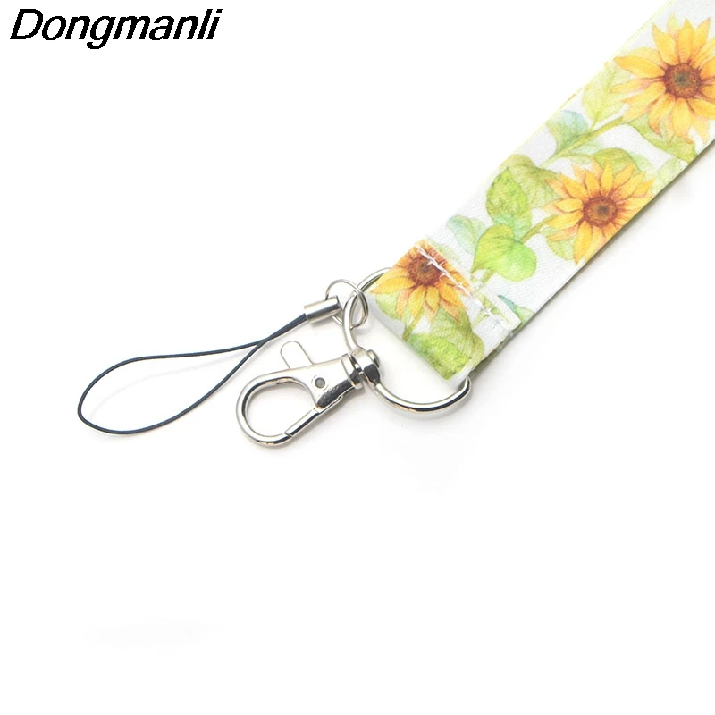 PC177 Подсолнечник брелок Lanyards держатель удостоверения личности ID карта Пропуск Тренажерный зал мобильный телефон USB бейдж держатель ключевой ремень