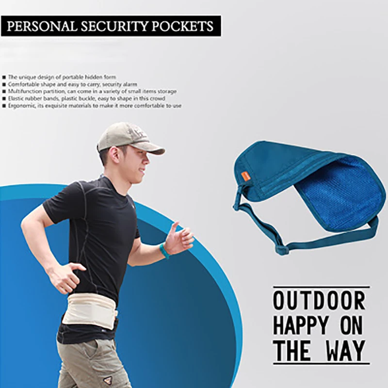 

Outdoor Sports Running Pockets Travel Wallet Invisible Pockets Passport Package Multi-function Document Package