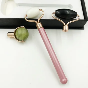 

1 Set Jade Stone Face Massage Roller Portable Beauty Roller Massage Stick Roller Beauty Skin Care Tool for Woman Lady Female (As