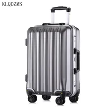 KLQDZMS 2" 24" дюймовый Дорожный чемодан с алюминиевой рамой, мужская дорожная сумка, женская сумка на колесиках