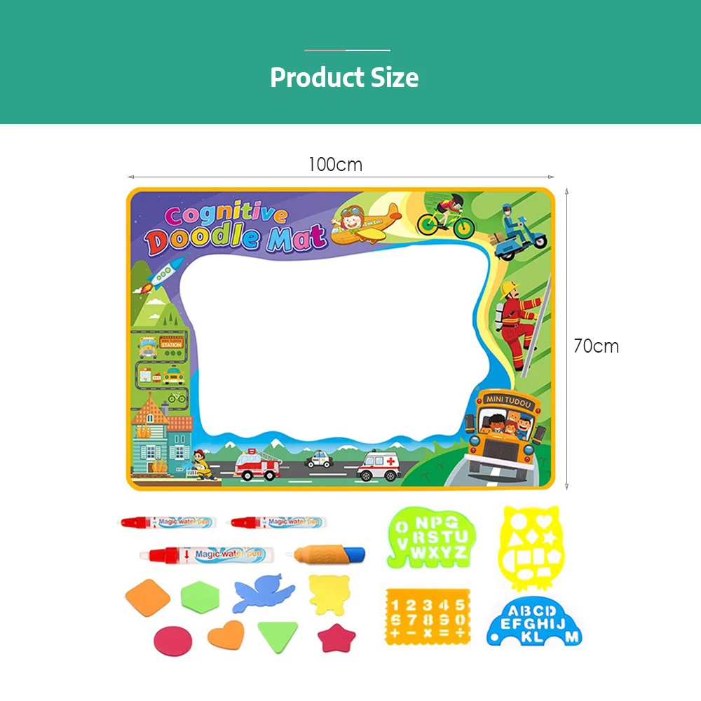 100 x 70cm Painting Cloth Cognitive Theme Graffiti Toy 