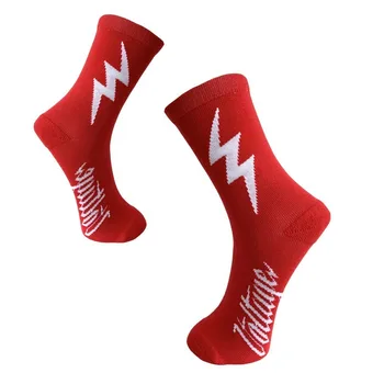 

Letter Men's Standard Sock Creative Mens Lightning Socks Red Unisex Crew Casual Cotton Sox Adult Winter Classic Funny Skarpetki