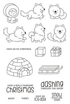 

winter Transparent Clear stamp and cutting dies DIY Silicone Seals Scrapbooking / Card Making/Photo Album Decoration