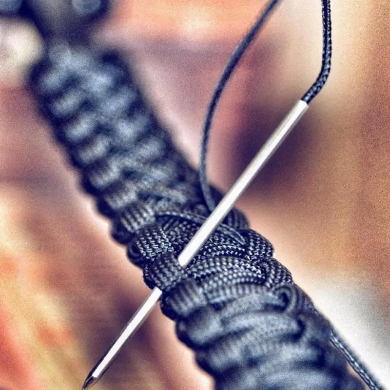 

2pcs 550 Paracord Fids Lacing Stitching Weaving Needles Stainless Steel Works For Laces Strings Paracord