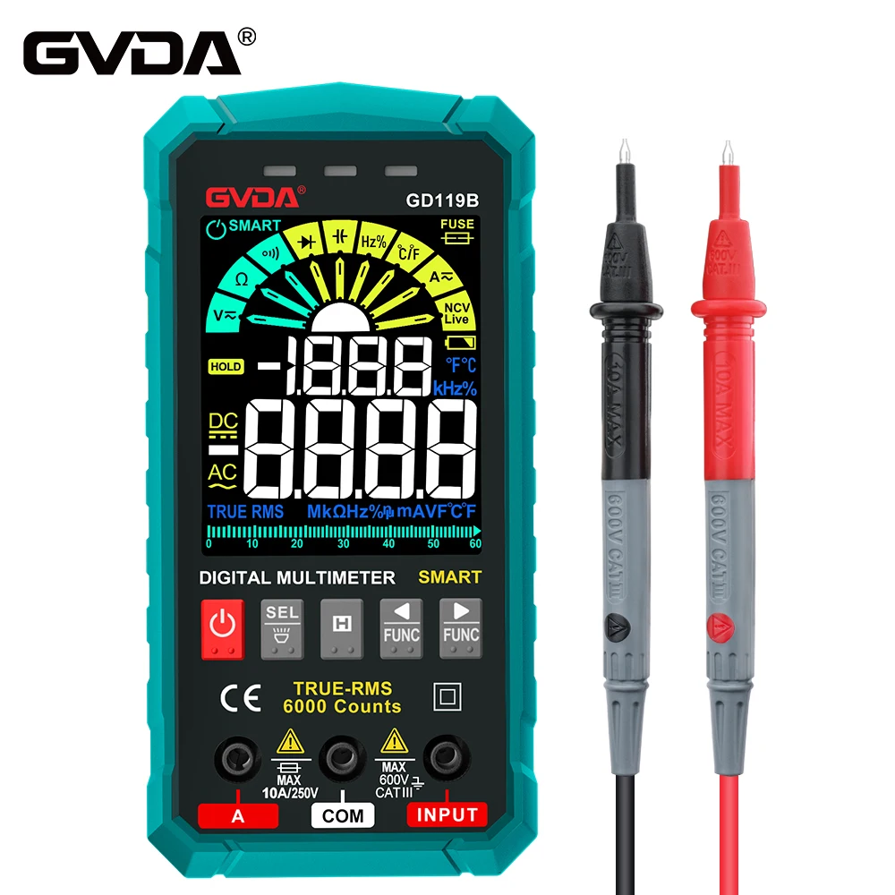 GVDANEWGenerationDigitalMultimeter600VTureRMSACDCNCVSmart