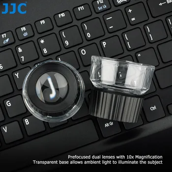 

JJC 2 PCS Magnifier Loupes 10x Magnification For Examining Coins Stamps Miniatures Jeweler Watch Magnifier
