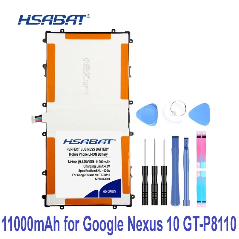 HSABAT 11000 мАч SP3496A8H аккумулятор для samsung Google Nexus 10 GT-P8110 HA32ARB аутентичный планшет