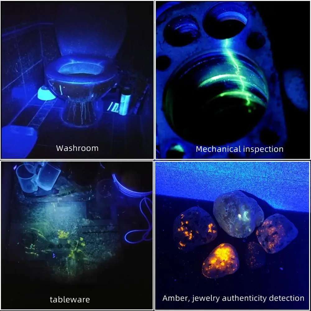 Dry Stain Scorpion with Battery Charger Alonefire SV13 15W 365nm UV Flashlight USB Rechargeable Ultraviolet Blacklight Flashlight Black Light Pet Urine Detector for Resin Curing Lithium Battery