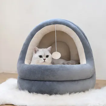 

High Quality Cat House Beds Pet Cats Sofa Mats Cozy Indoor Kittens Bed Lovely Dog Small Kennel Home Cave Sleeping Pet supplies