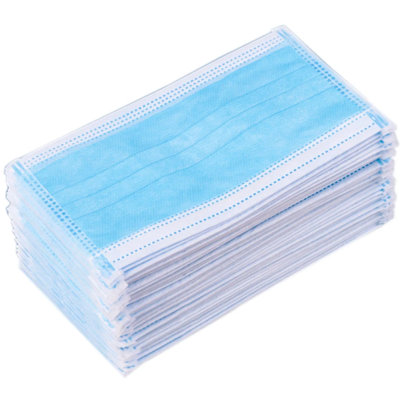 

60Pcs 3 Layer Disposable Mask Anti Dust Mouth-Muffle Face Masks Men Women Anti Fog Face Mouth Masks Breathable Mouth Cover