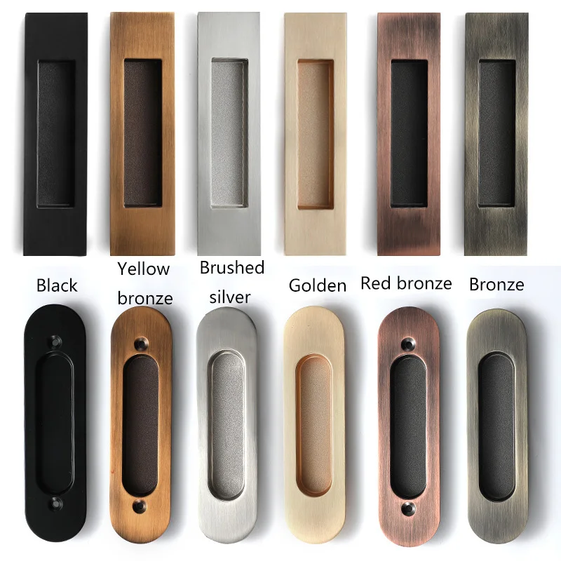 Hidden Embedded Furniture Doors Handle Sliding Wooden Door Concealed Invisible Kitchen Cupboard Closet Wardrobe Knobs and Pull |