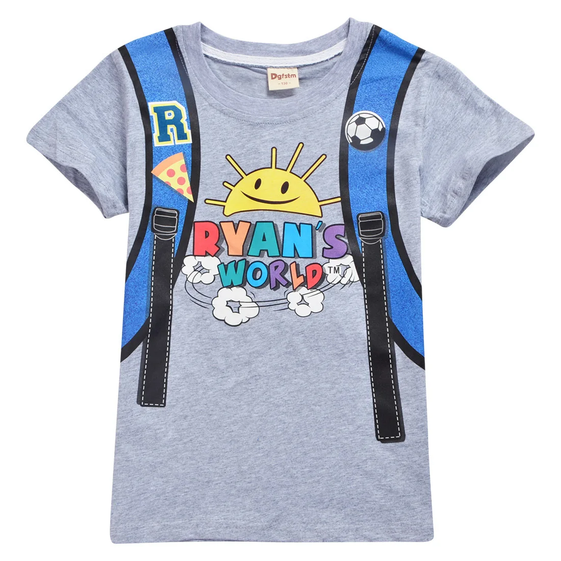 Ryan Toys Review/Новые модные черные рубашки с героями мультфильмов топы для маленьких мальчиков, хлопковые футболки для девочек От 3 до 10 лет для малышей детская Рождественская одежда - Цвет: 8453grey