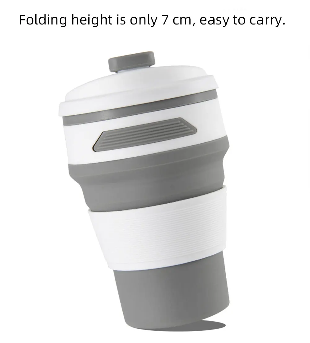 Хранение, силикон портативная силиконовая телескопическая Питьевая Складная кофейная чашка многофункциональная Складная силиканая кружка для путешествий C1328 f