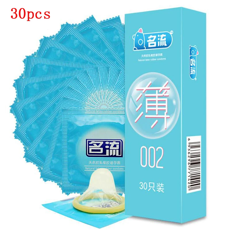 Super Ultra Thin Condoms 30pcs MingLiu Intimate Condone Good Sex Products Natural Rubber Latex Penis Sleeve