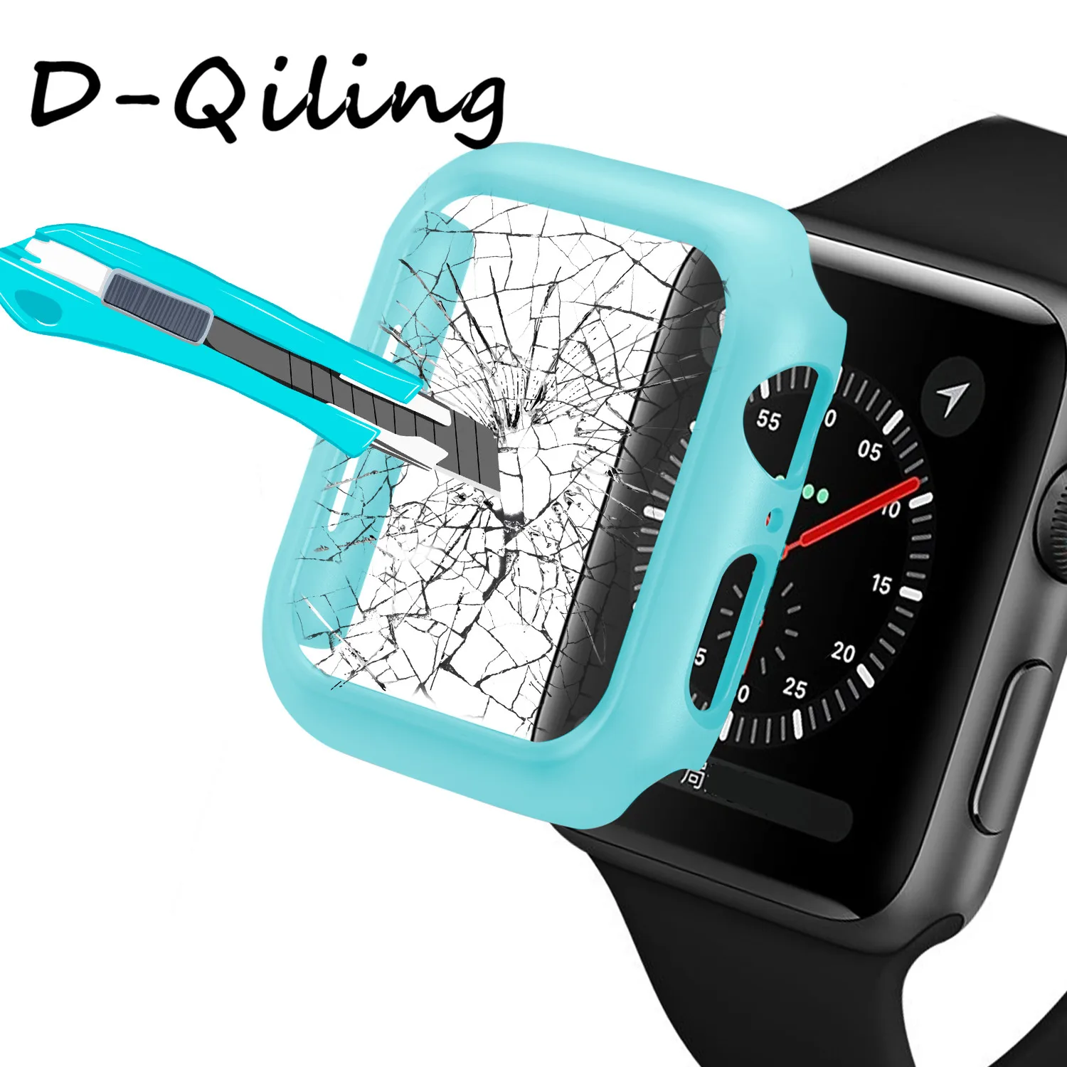 ПЭТ экрана Защитная пленка чехол для Apple Watch 4 5 полос 44 мм 40 мм корпус из поликарбоната рамка чехол Крышка для наручных часов iwatch, Series4 5 бампер протектор