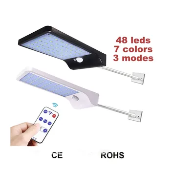 

36 LED Solar Light PIR Motion Sensor Waterproof Outdoor Garden path Security lights wall solar lamp spotlight floodlights w pole