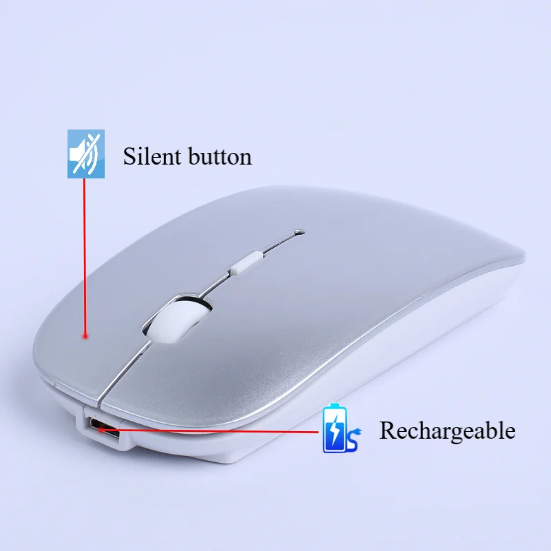 Bluetooth 4 0 + 2 4G Беспроводная Двухрежимная перезаряжаемая мышь в 1 эргономичная