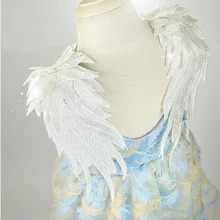 3 лет детей ясельного возраста летняя одежда для девочек на день рождения платья ангела 1-9Years для маленькой девочки 3D крыло Свадебные платья перья