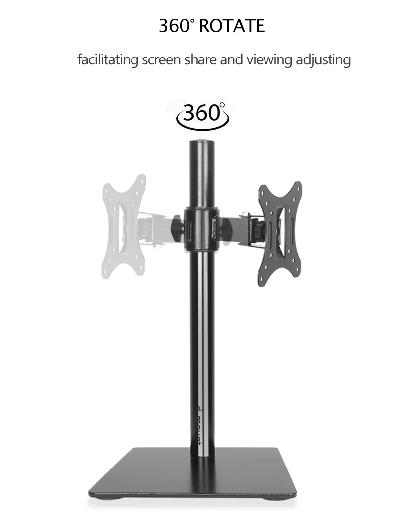 Rack para Mesa com Suporte de 10 27 e 25 Altura Ajustável 15kg Tela Única - Image 2