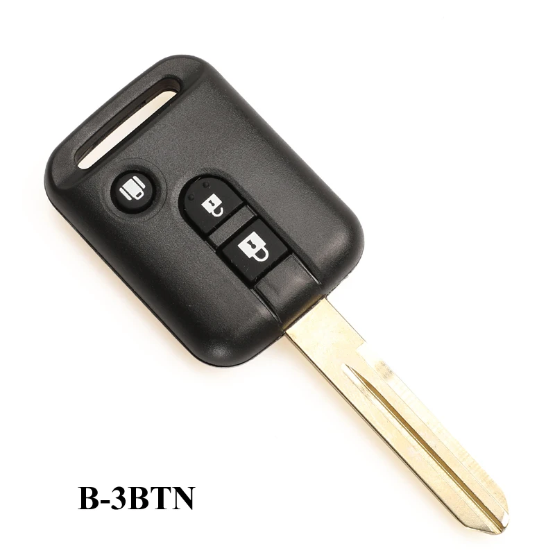 Jingyuqin 2/3 кнопки дистанционного ключа автомобиля оболочки для Nissan Qashqai Navara Micra NV200 Patrol Y61 Micra 350Z Pathfinder чехол для ключей Fob - Количество кнопок: C-3BTN
