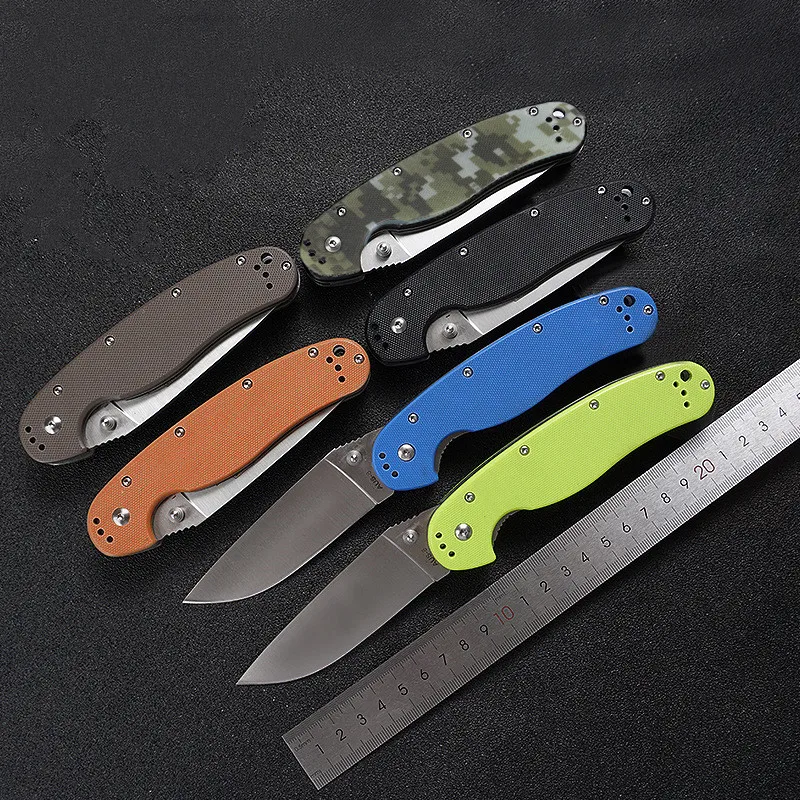 RAT Hunting Folding Pocket Knife AUS 8 Tactical Survival Outdoor Camping EDC Tools G10 Handle Combat Rescue Multi Knives|Knives| - AliExpress