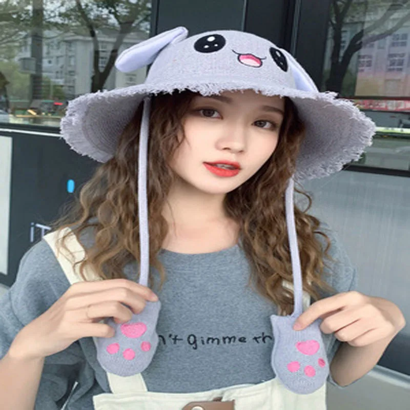Student Cute Rabbit Ears Hat Net 