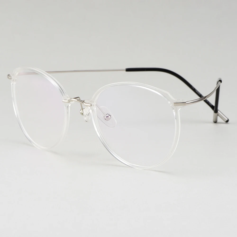 Gmei оптическая Ультралегкая бета титановая гибкая круглая оправа для очков женские очки по рецепту Близорукость Оптические Оправы M19005 - Цвет оправы: C17