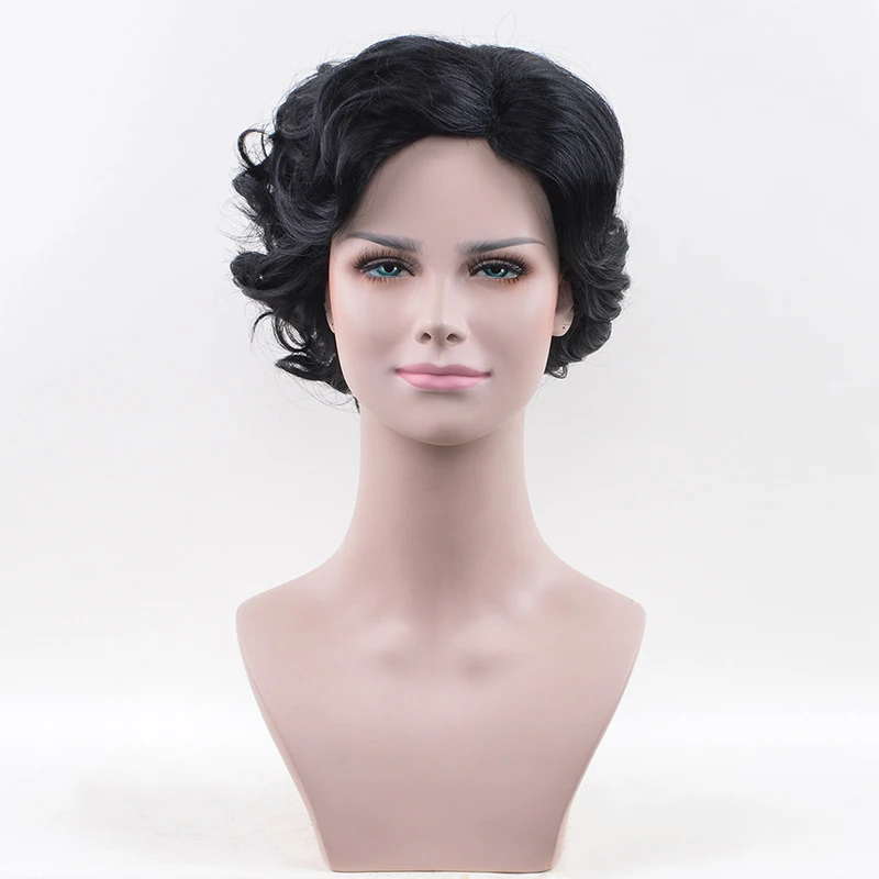 

Miss Peregrine'S Home For Peculiar Children Miss Perry Green Cosplay Wig Eva Green Black Short Curly Hair Wigs