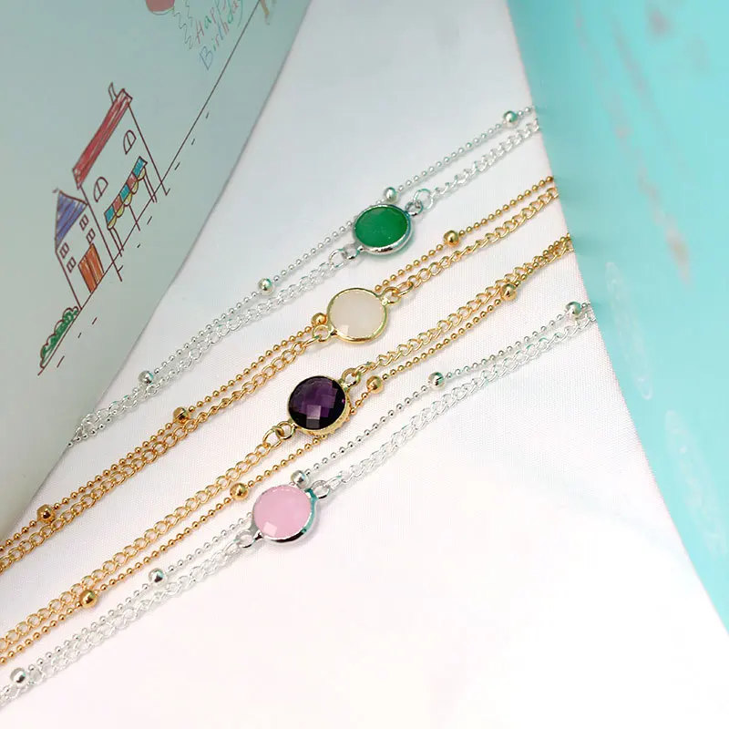 

Simple Crystal Ankle Layering Pendant Anklet Beaded Foot women Jewelry Summer Beach Anklets On Foot Ankle Bracelets