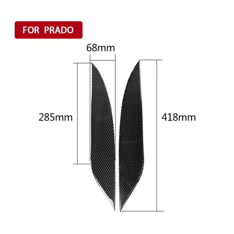 Наклейка на переднюю фару из углеродного волокна для Toyota Land Cruiser Prado FJ150 FJ 150 2014 2017