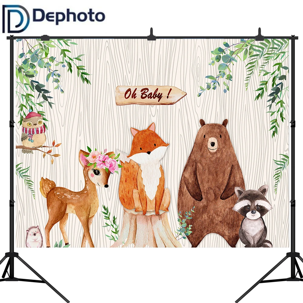 Dephoto Baby Shower фото фон сафари День рождения украшение о ребенок баннер для