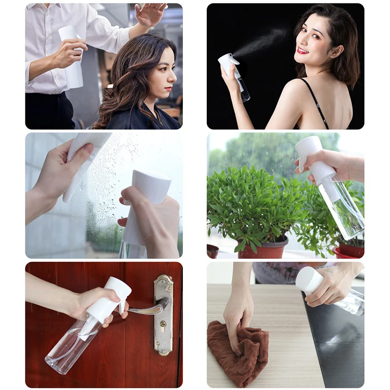 Hairdressing Spray Bottle Refillable Empty Atomizer Pressure Bottle Water Mist Sprayer 1pc 200 300mL