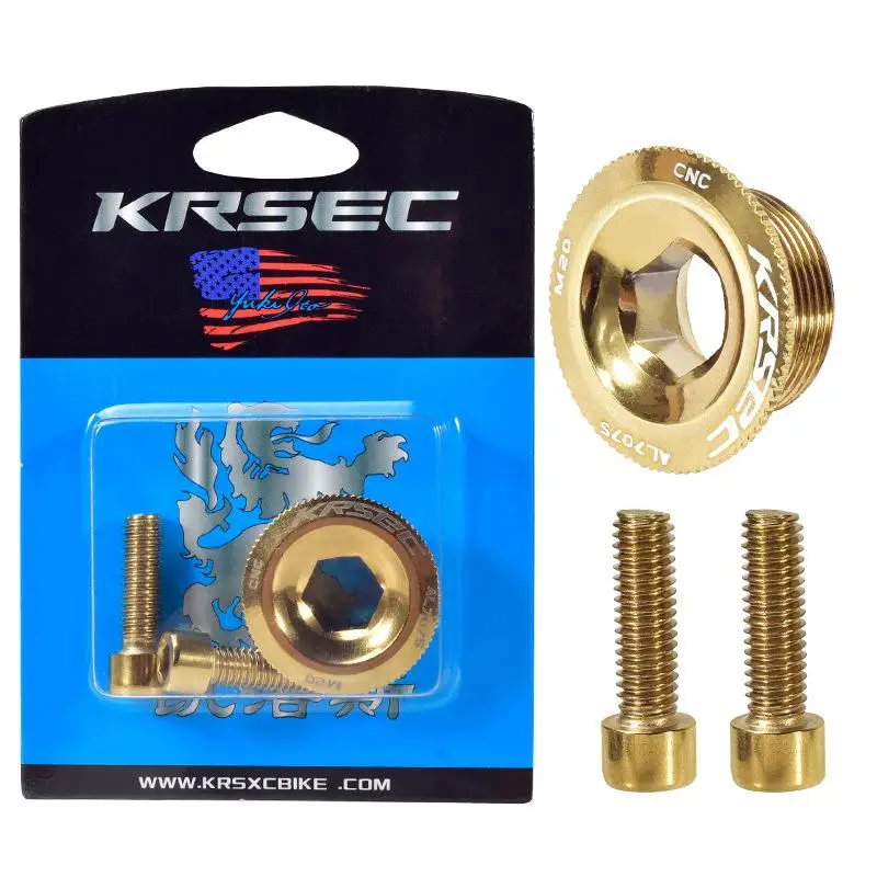 M20 gold MeterMall KRSE шатун винт M18/M20 алюминиевый сплав полый велосипед цепь колеса правый Шатун КРЫШКА рукоятки велосипеда запчасти - Цвет: M20 gold