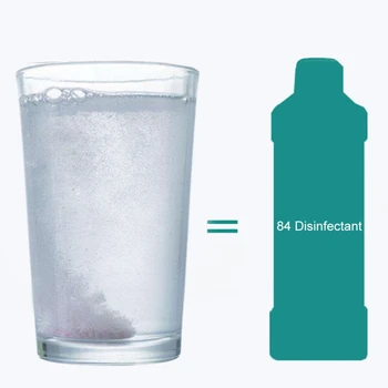 

100pcs 84 Disinfection Tablet Effervescent Tablets Sterilization Tablets Hand Body Disinfection Pet Floor Household Disinfection