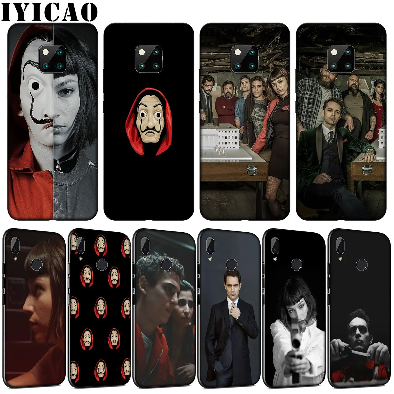 

IYICAO TV The Paper House Money Heist Soft Silicone Phone Case for Huawei Mate 30 20 10 Pro Black Cover Nova 5i 4 3 3i 2i 2 Lite