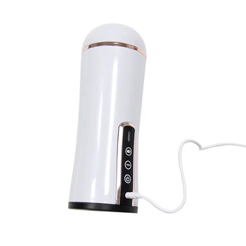 Voice Male Silicone Masturbator Cup Vibrator Pocket Pussy Sex Toy for Man Masturbation 6