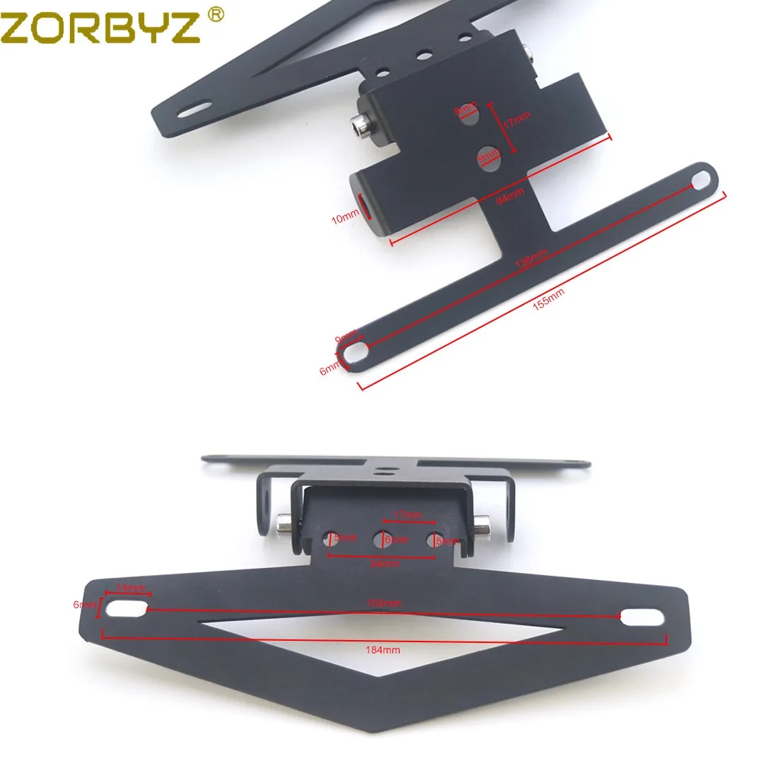 ZORBYZ мотоцикл черный металлический задний фонарь крепление СВЕТОДИОДНЫЙ номерной знак кронштейн держатель для Benelli 752s