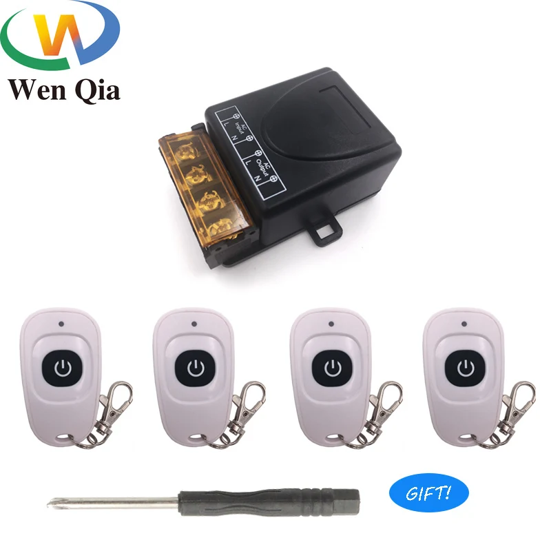 

433Mhz Universal Wireless Remote Control Switch AC 220V 30A High Power 1 Relay Receiver Module RF Transmitter Water Pump Factory