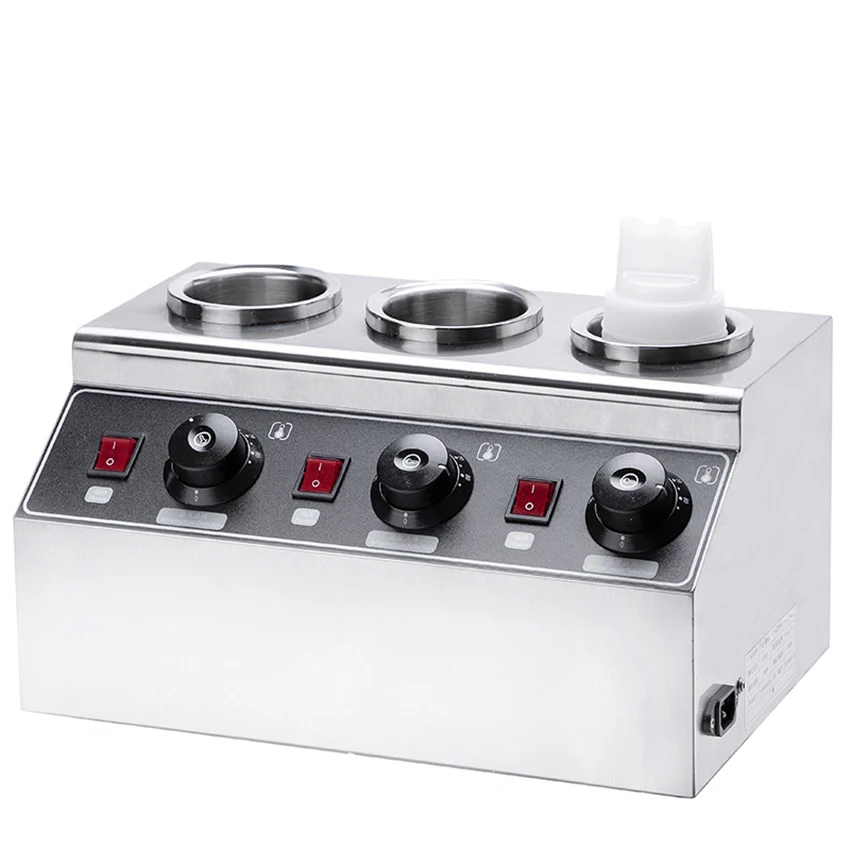 OY-QK-3 Electric Sauce Bottles Warmer 240W Commercial Stainless Steel Sauce Hot Cheese Chocolate Heater Warmer Topping Dispenser