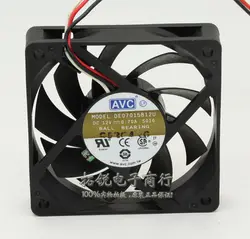 Ventilador de refrigeración de CPU, dispositivo de gran volumen de aire AVC DE07015B12U 7cm 7015 12V 0.7A PWM, Control de velocidad