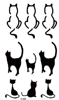 

Temporary Tatoo Fake Tattoo Sticker Geometric Cat Tatouage Lovely Tattoos Stickers Art Waterproof Tatto For Kids Women Men Girl