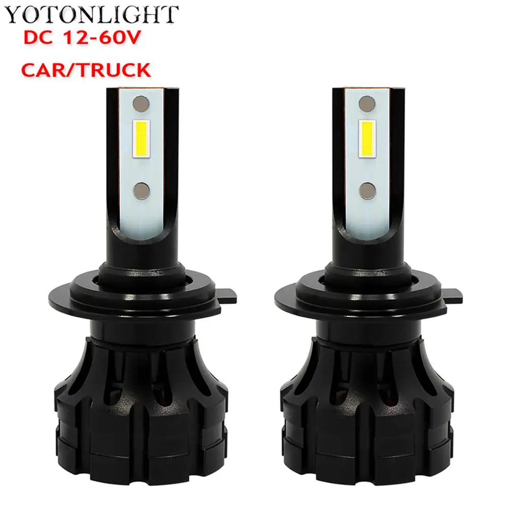 YOTONLIGHT 2 предмета H7 24V водить грузовик Автомобильная светодиодная лампа для фары H4 H11 H1 Лампа 9005 Hb3 9006 Hb4 80 Вт 12000LM мотоцикл DC 12-60V 6000K