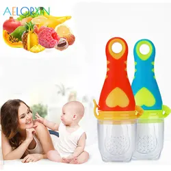 New 1Pcs Fresh Food Baby Pacifiers Love Pattern Fruit Feeder Nipples Feeding Safe Baby Supplies Nipple Teat Pacifier  Nipples