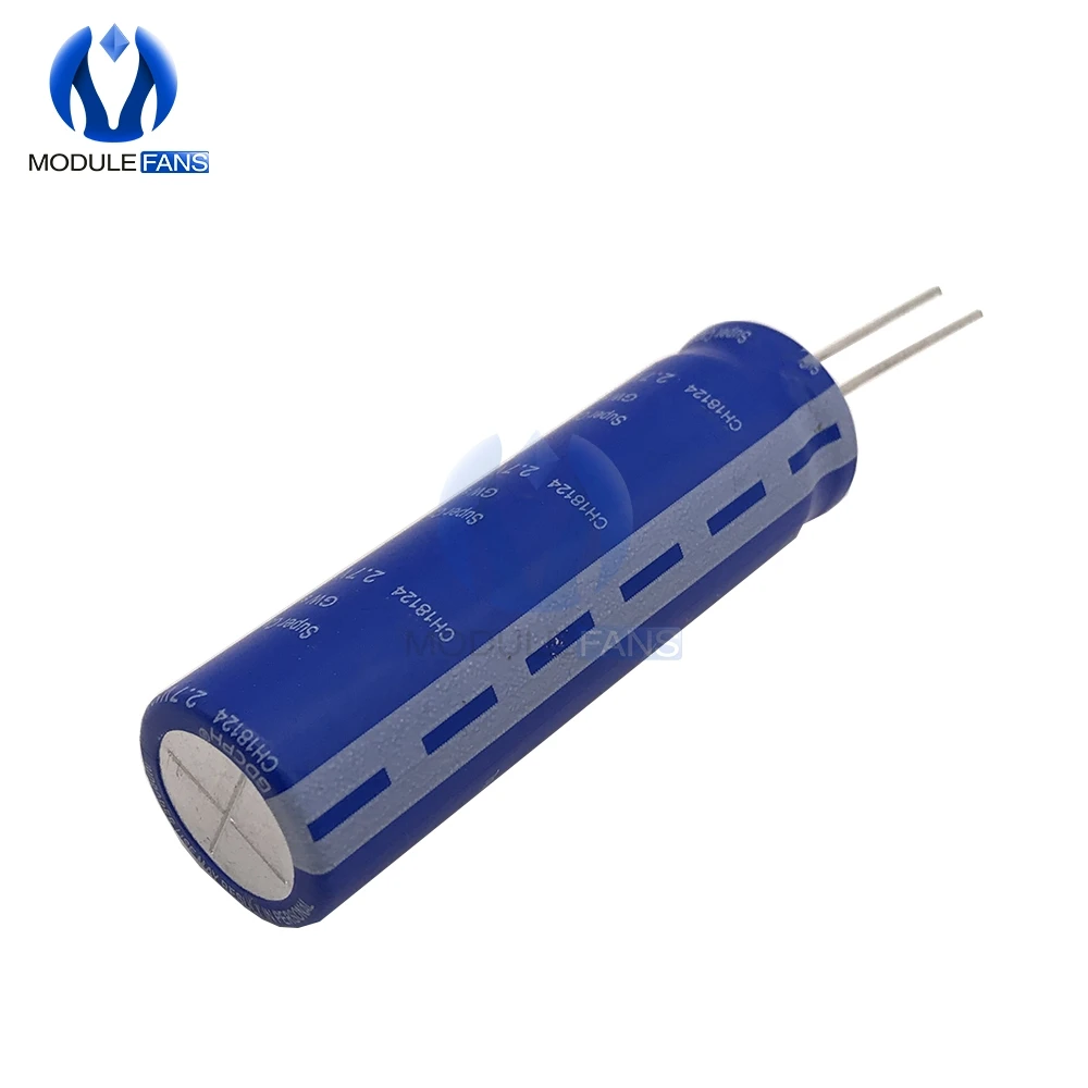 

Super Farad Capacitor 2.7V 100F 18*60mm 2.7V100F Super Capacitor for Car Stereo Speaker Battery High Frequency Low ESR